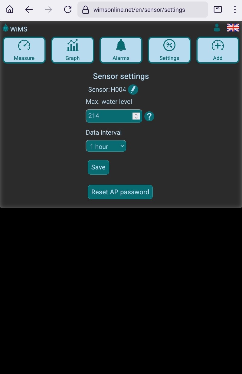 WiMS-HS10 parameters
